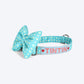 HUFT Personalised Pop Heart Fabric Collar With Free Bow Tie For Dogs