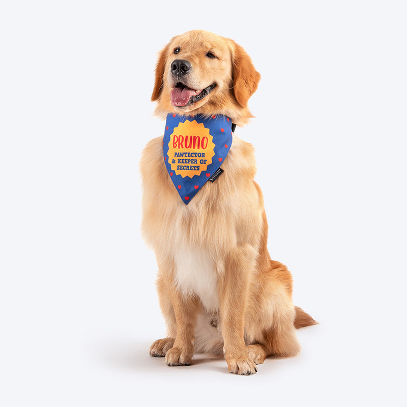 HUFT Personalised Brother - Pawtector & Keeper of Secrets Dog Bandana - Heads Up For Tails
