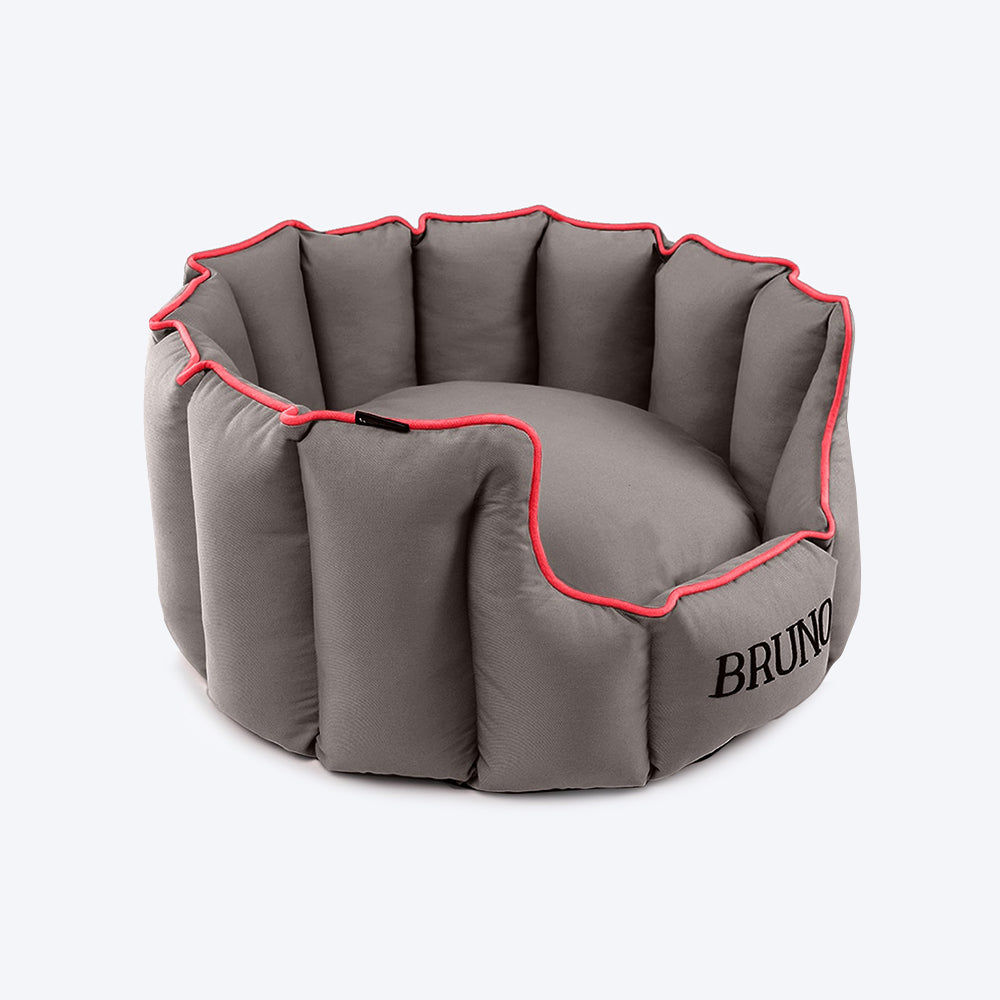 HUFT Personalised Cosy Puppy/Cat Bed - Grey - Heads Up For Tails