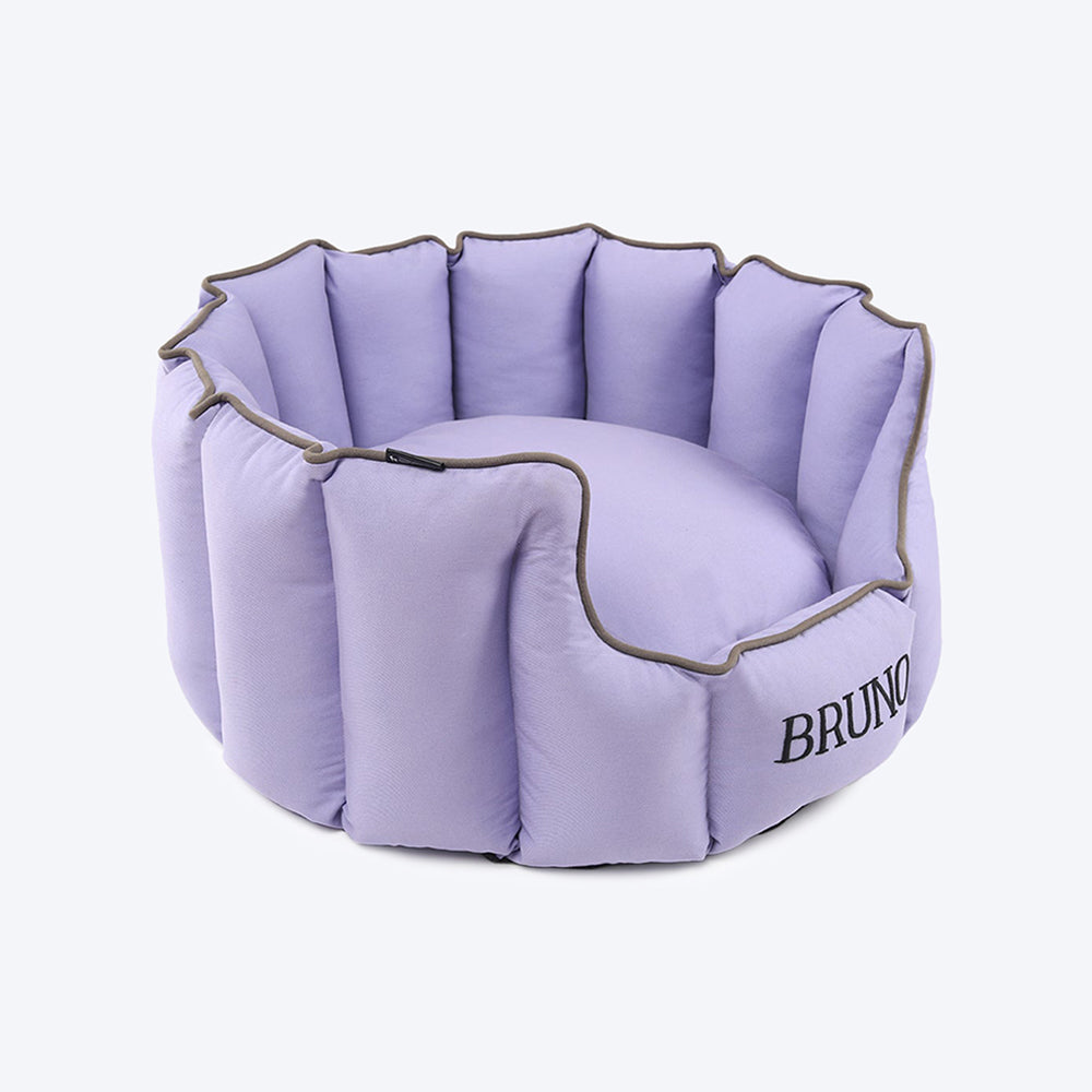 HUFT Personalised Cosy Puppy/Cat Bed - Lilac - Heads Up For Tails
