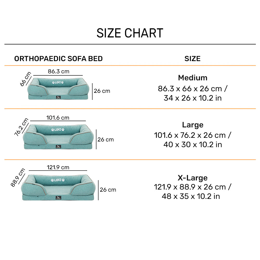 HUFT Personalised Warm Hug Orthopedic Sofa Bed For Dog - Blue