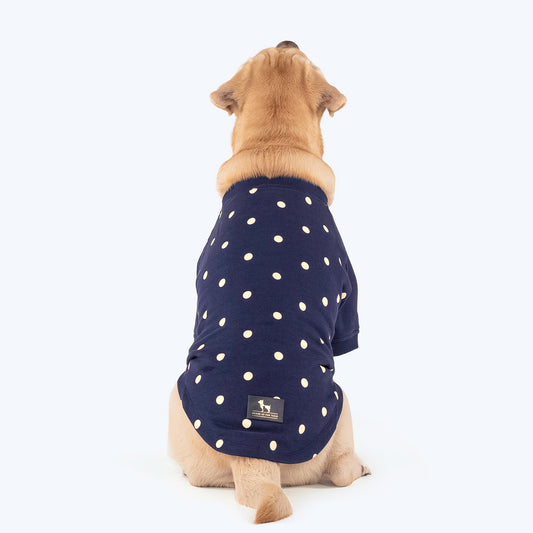 HUFT Polka Dot Sweatshirt For Dogs & Cats - Navy