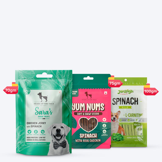 HUFT Popeye's Picks - Power-Packed Spinach Treats Combo - Heads Up For Tails