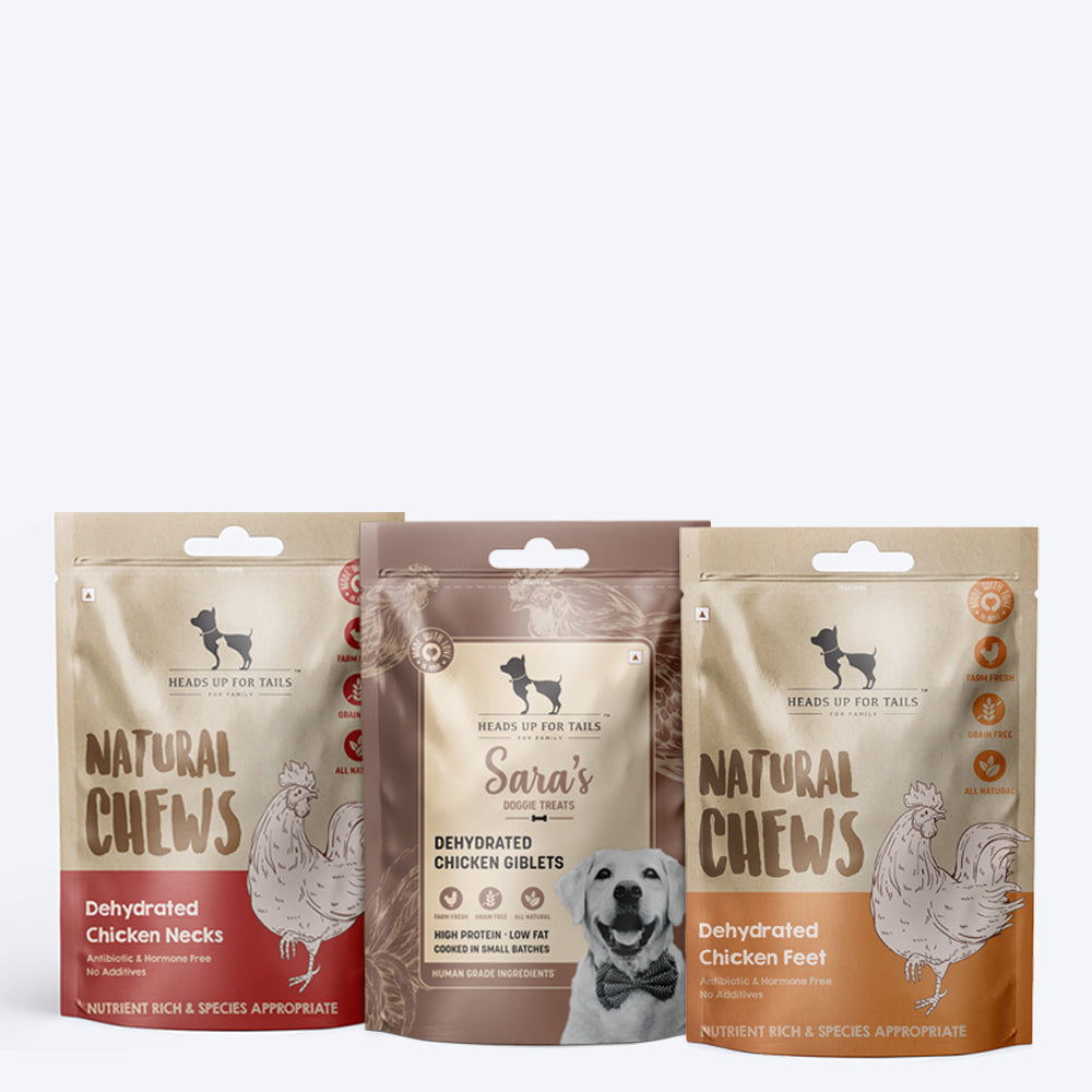 HUFT Sara's Crunchy Chicken Treats Combo - Pack of 3 - Heads Up For Tails