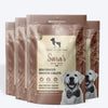 Sara's Doggie Treats Dehydrated Chicken Giblets, 70 g, high protein, low fat, all-natural dog treats in a resealable bag.