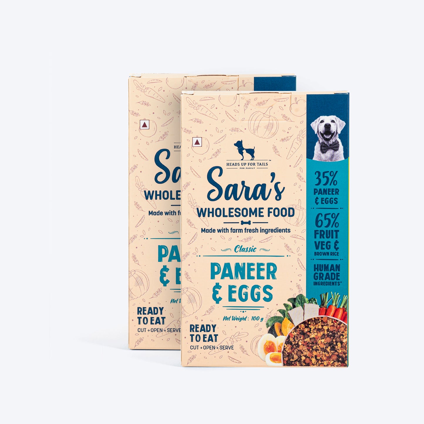 HUFT Sara's Wholesome Food - Classic Paneer And Eggs Dog Food