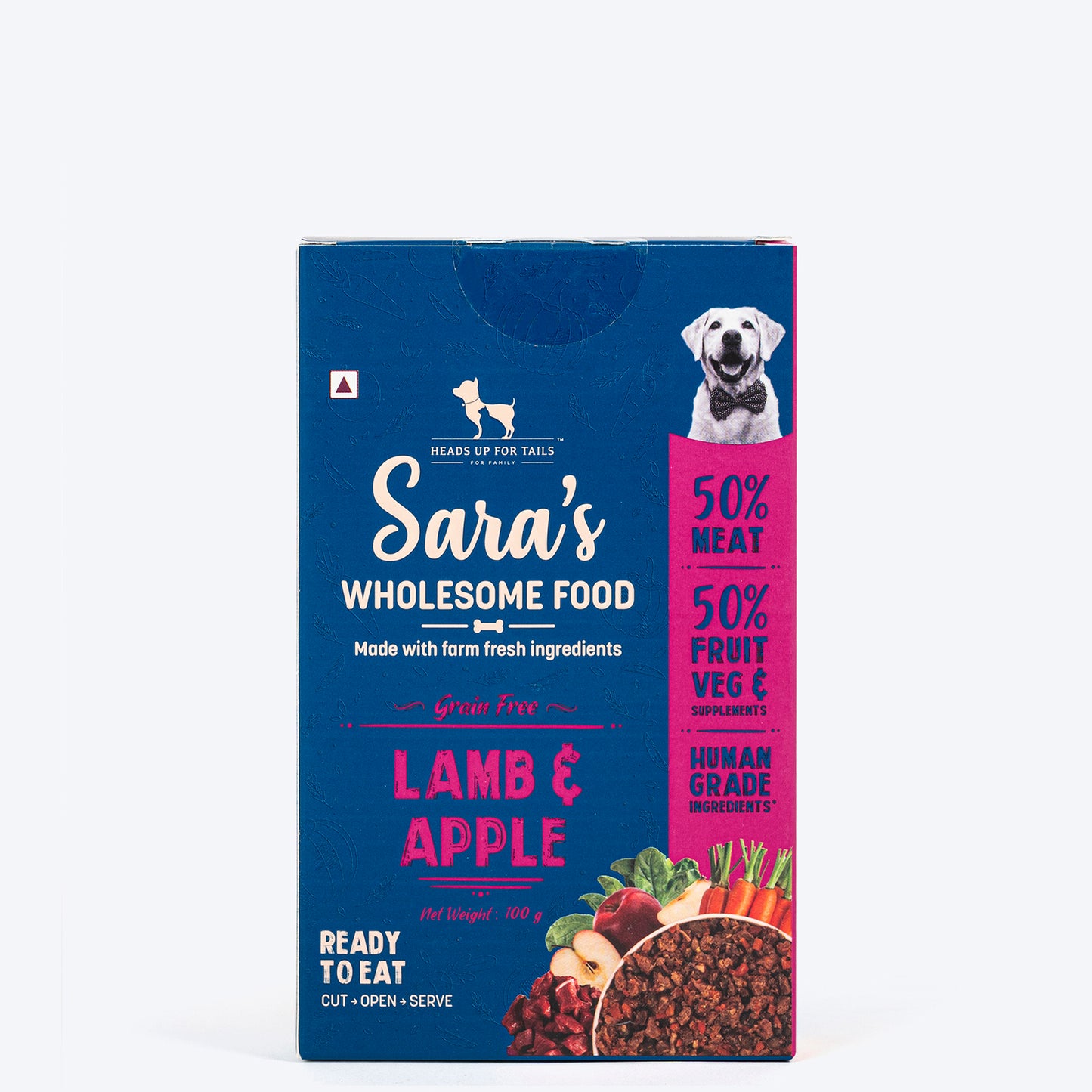 HUFT Wholesome Lamb, Apple Food & Dehydrated Anchovy Treats Combo For Dog