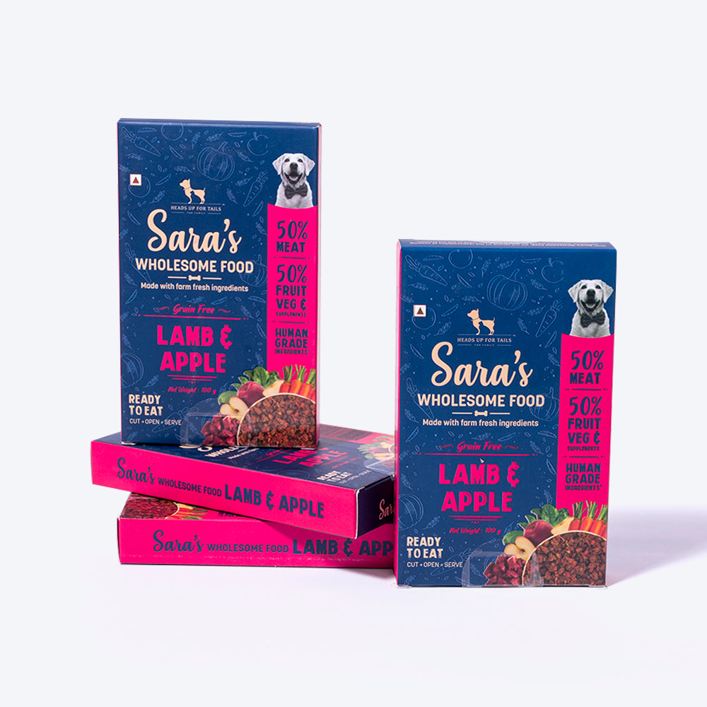 HUFT Sara's Wholesome Grain-Free Lamb And Apple Dog Food - 300 gm