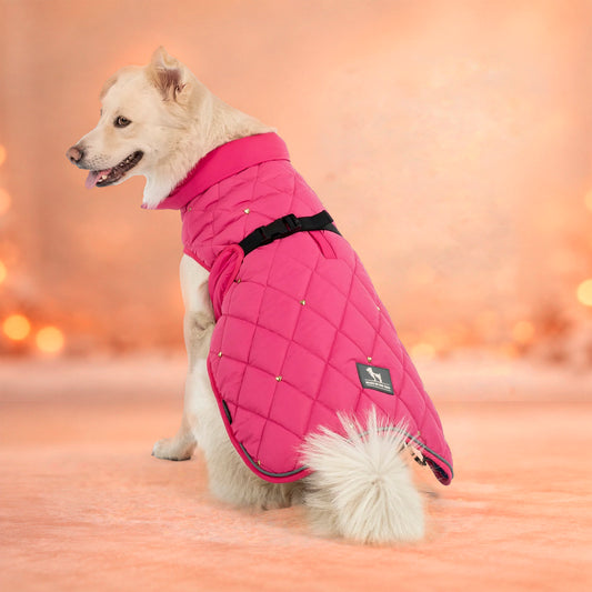 HUFT Starburst Snuggle Jacket For Dog - Pink - Heads Up For Tails