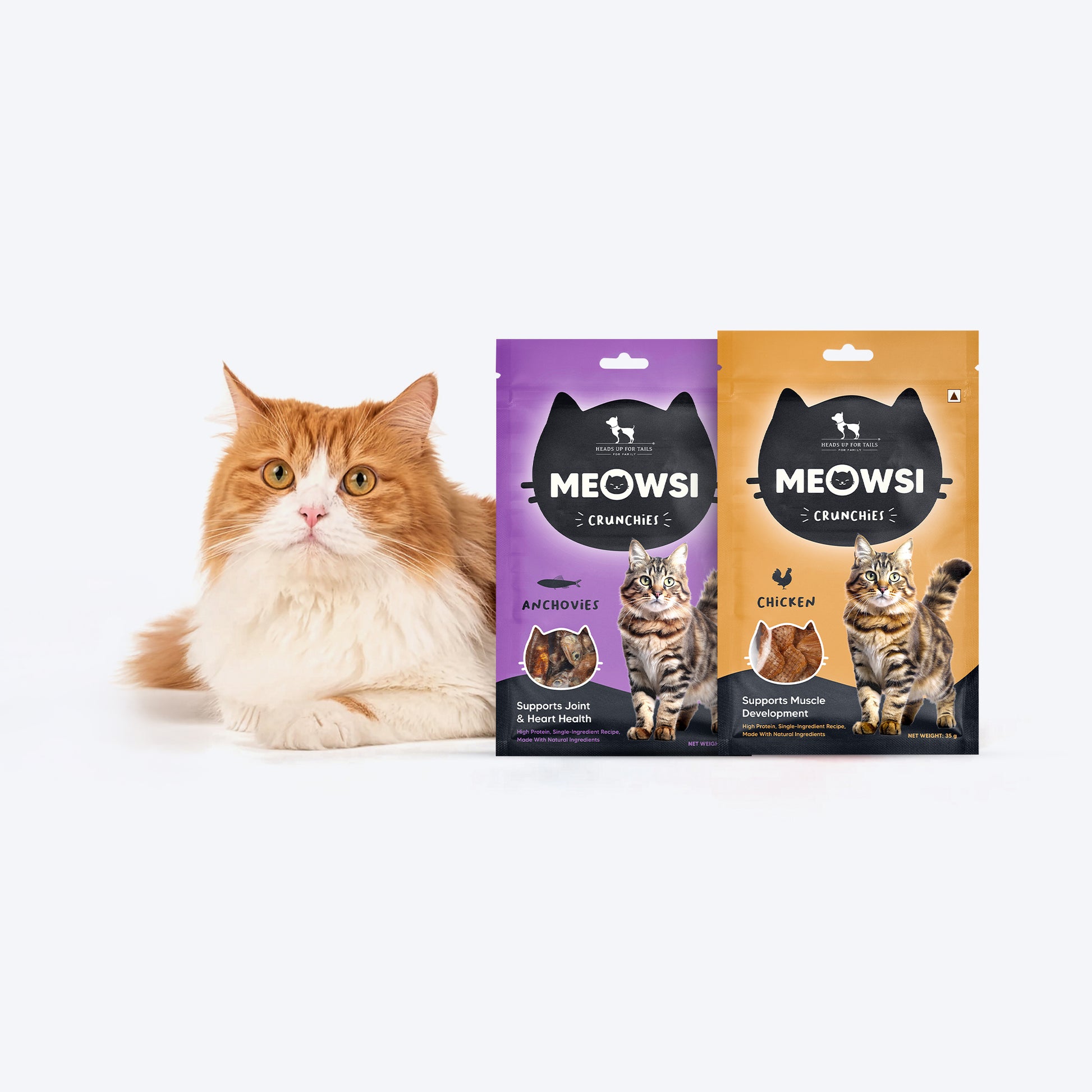 Meowsi by HUFT Surf & Turf Bites Cat Treats Combo - Heads Up For Tails