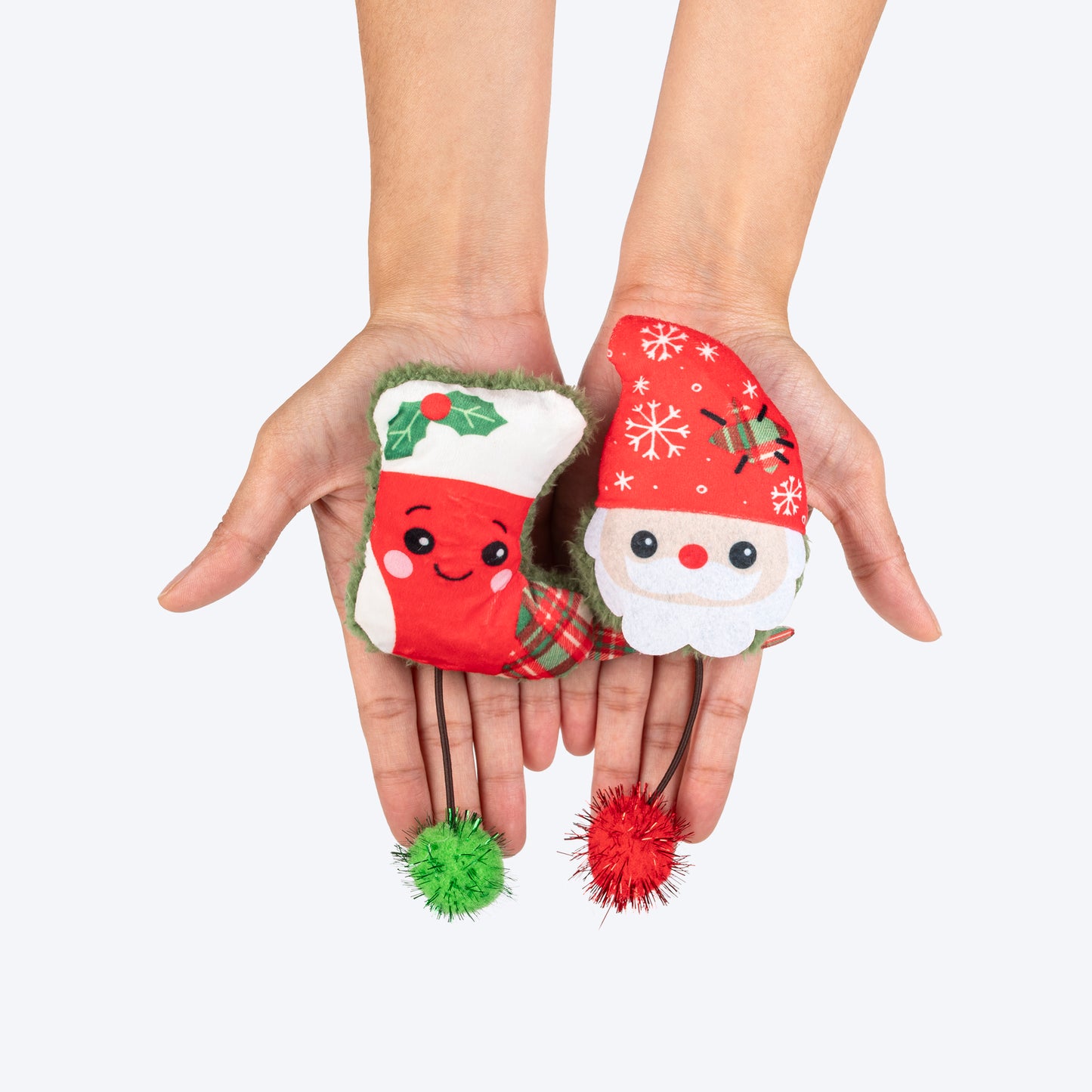 HUFT Ho Ho Holiday Plush Toys for Cat - Set of 2 - Heads Up For Tails