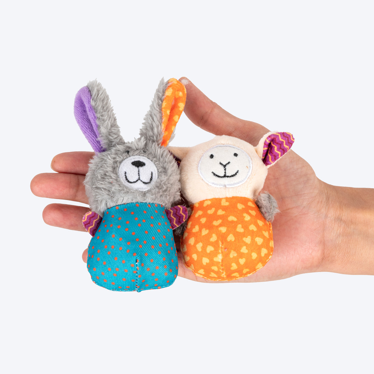 HUFT Fluffy Friends Plush Toys for Cat – Pack of 2 - Heads Up For Tails