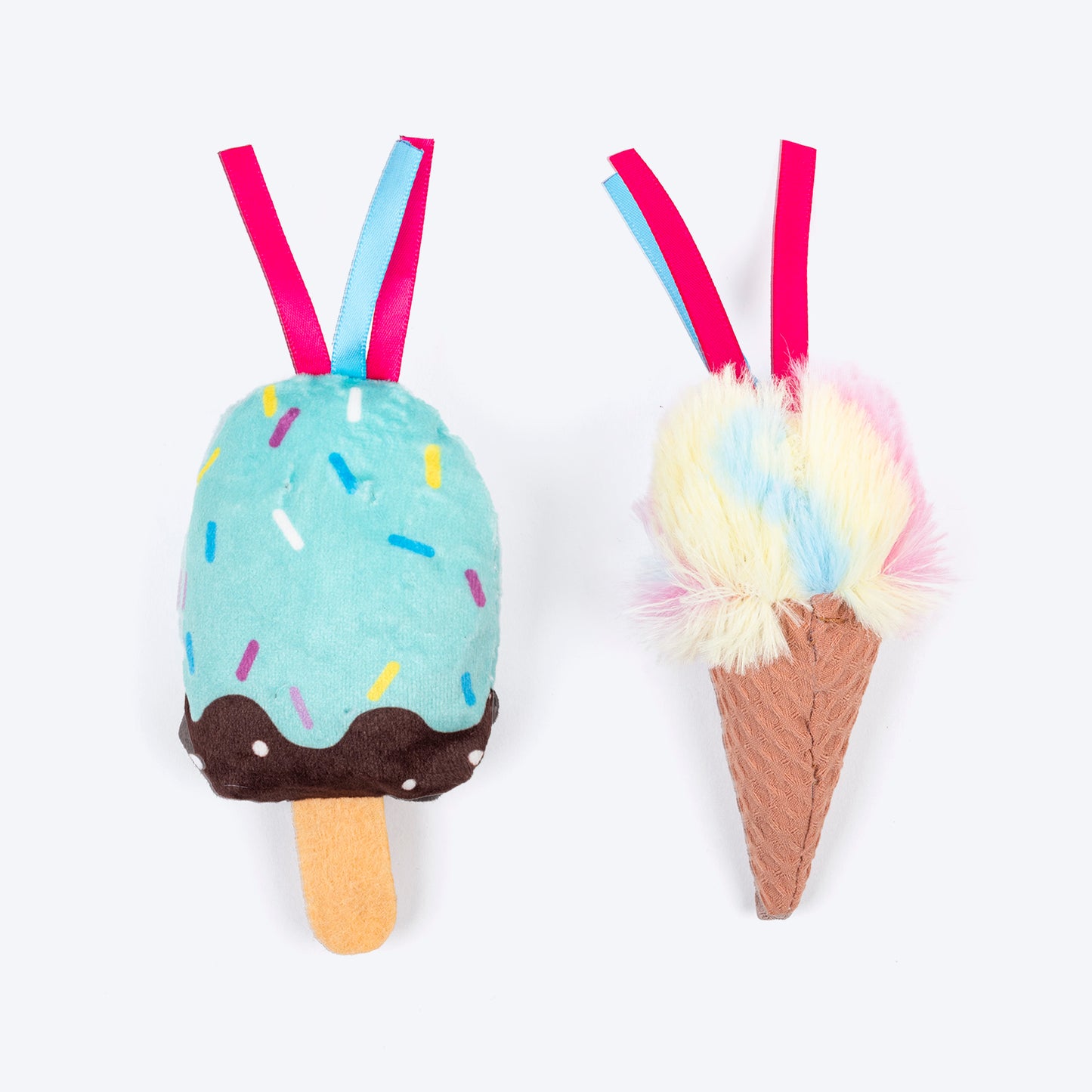 HUFT Sundae Smiles Plush Toys for Cat – Pack of 2 - Heads Up For Tails