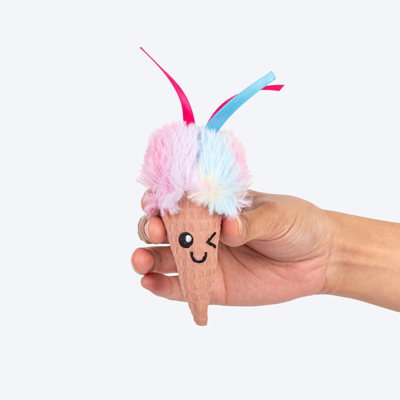 HUFT Sundae Smiles Plush Toys for Cat – Pack of 2 - Heads Up For Tails