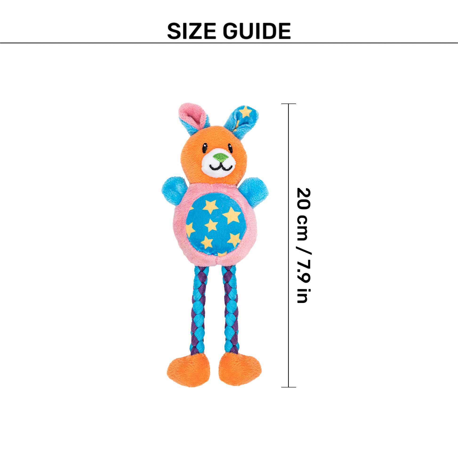 HUFT Sunny Bunny Mini Plush Toy for Dog – Multicolour - Heads Up For Tails