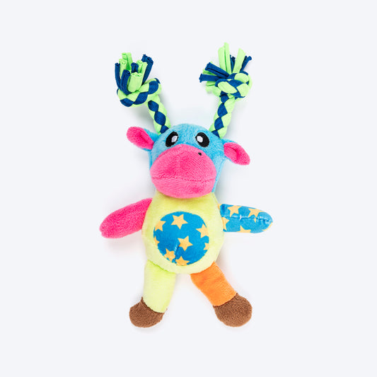 HUFT Merry Moo Mini Plush Toy for Dog – Multicolour - Heads Up For Tails