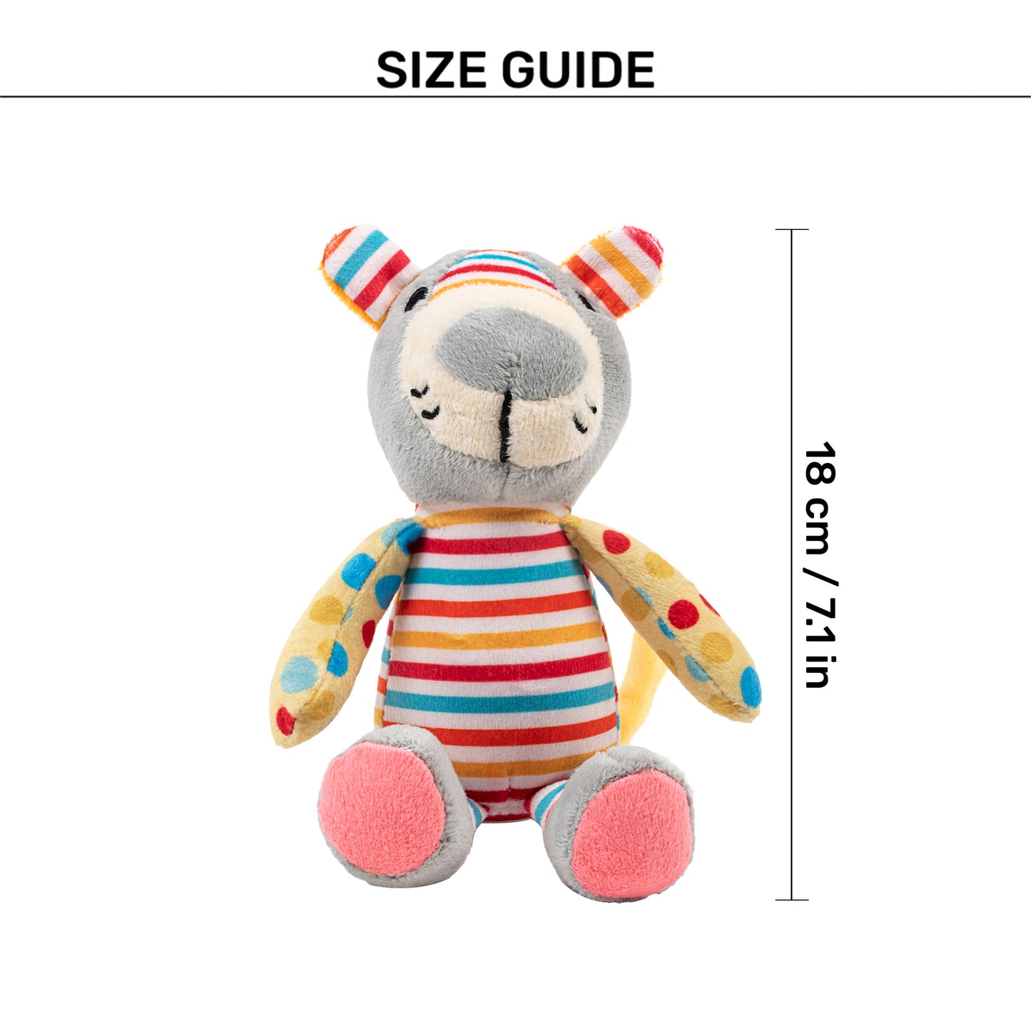 HUFT Roary Rainbow Mini Plush Toy for Dog – Multicolour - Heads Up For Tails