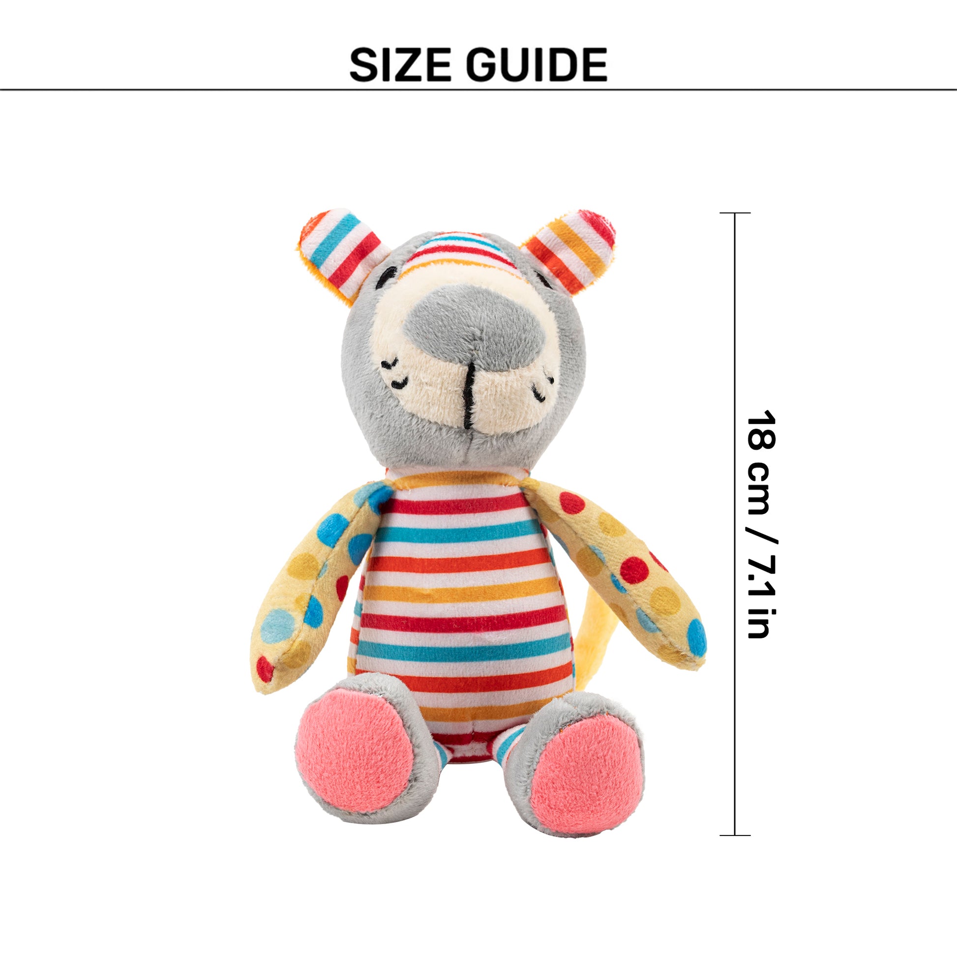 HUFT Roary Rainbow Mini Plush Toy for Dog – Multicolour - Heads Up For Tails