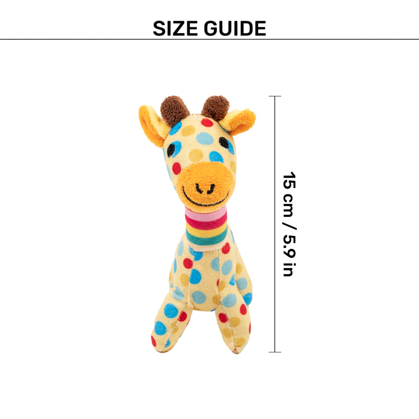 HUFT Giggly Giraffe Mini Plush Toy for Dog – Multicolour - Heads Up For Tails