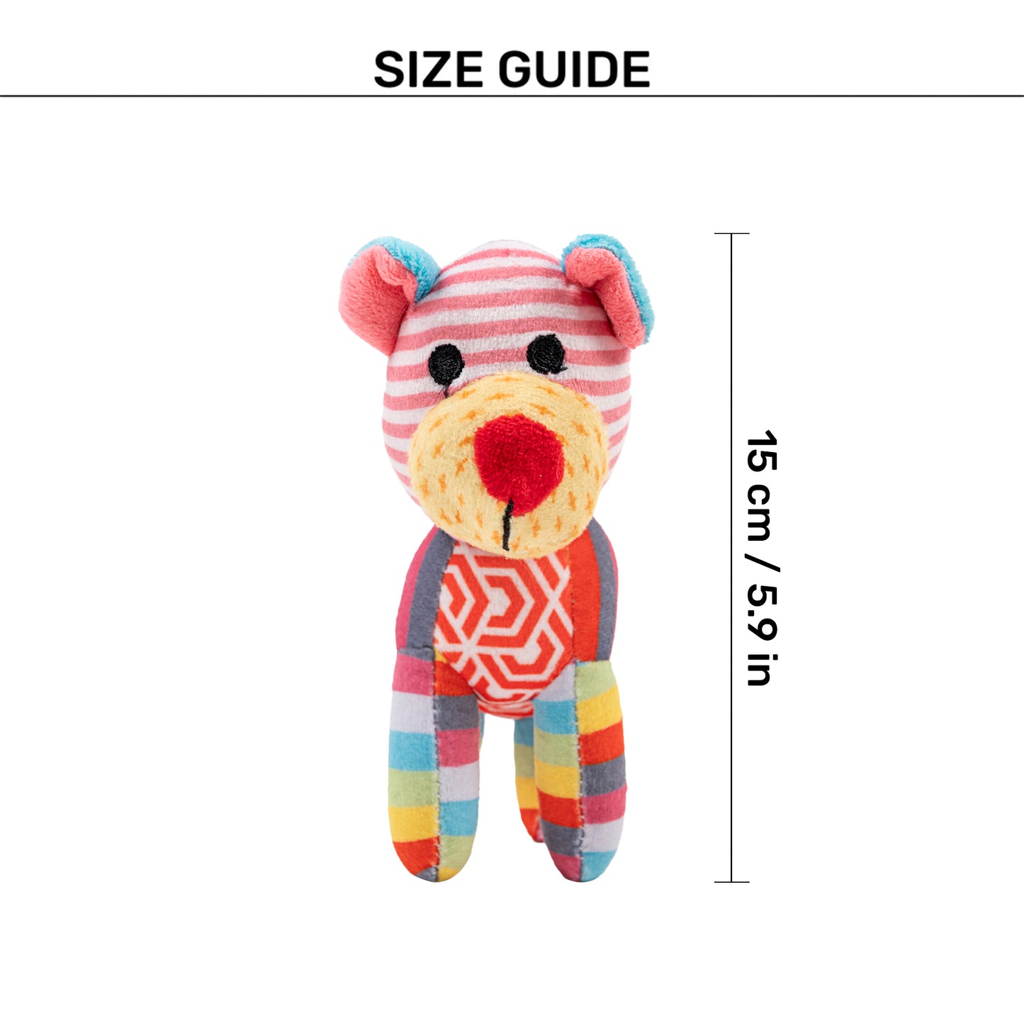 HUFT Pippin Paws Plush Mini Toy for Dogs – Multicolour - Heads Up For Tails