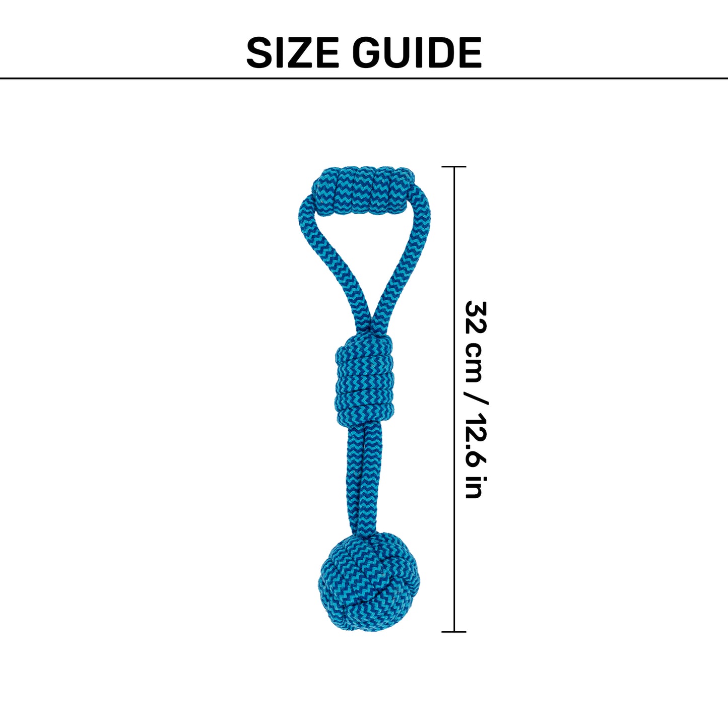 HUFT Tuggables Power Pull Rope Toy For Dog - Blue