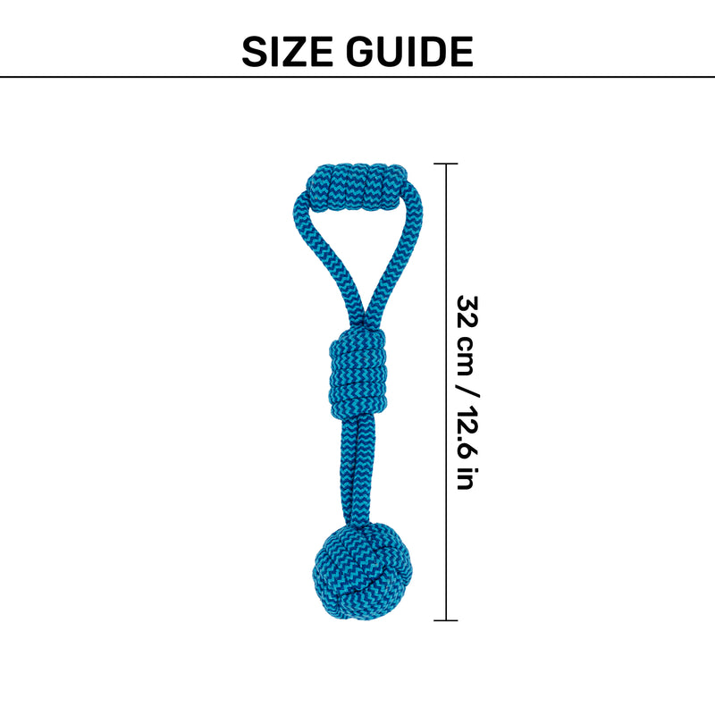 HUFT Tuggables Power Pull Rope Toy For Dog - Blue - Heads Up For Tails