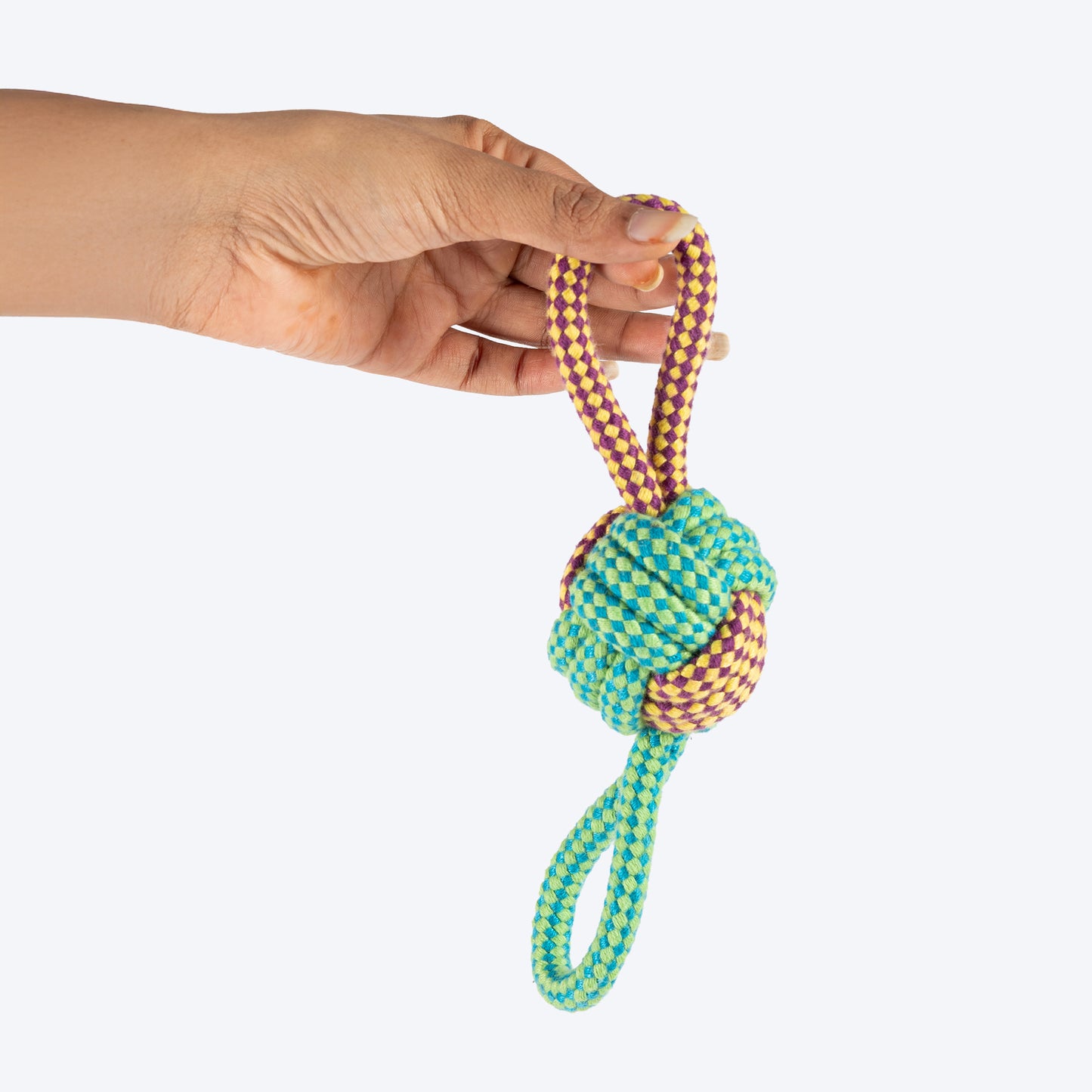 HUFT Double Grip Loop Rope Toy For Dog - Multicolor