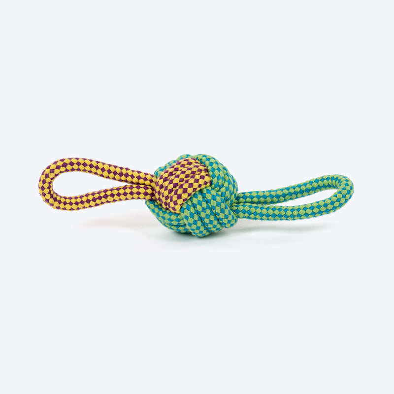 HUFT Double Grip Loop Rope Toy For Dog - Multicolor - Heads Up For Tails