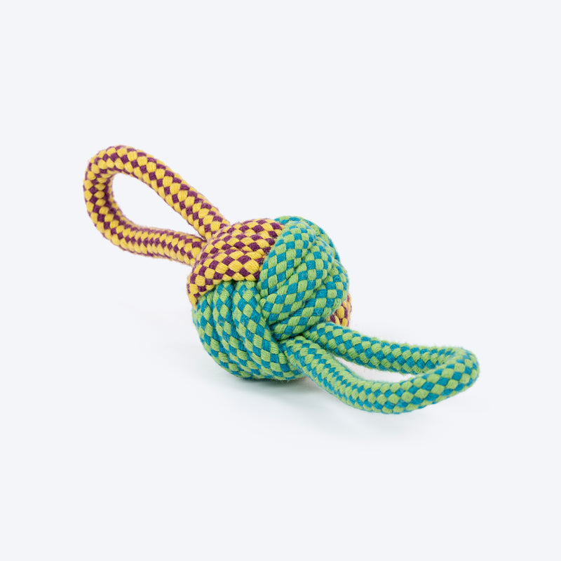 HUFT Double Grip Loop Rope Toy For Dog - Multicolor - Heads Up For Tails