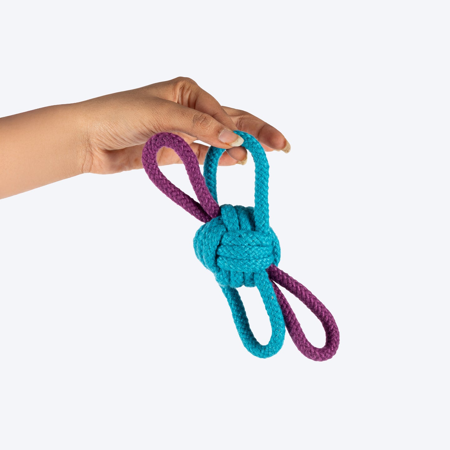 HUFT Butterfly Knot Rope Toy For Dog - Blue & Purple