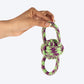 HUFT Twin Loop Rope Toy For Dog - Purple & Green