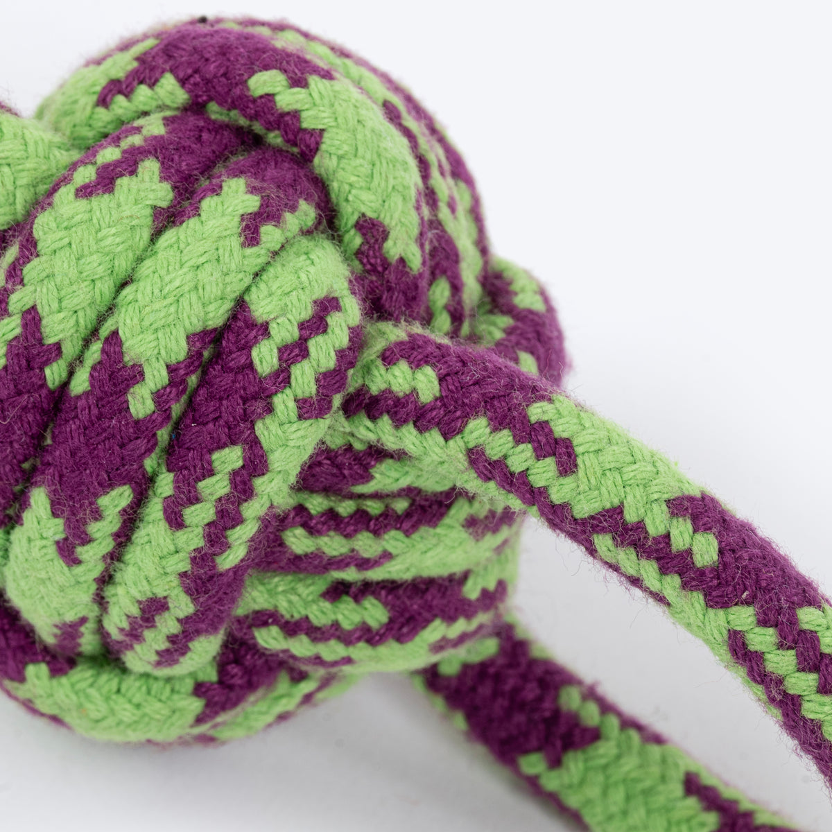 HUFT Twin Loop Rope Toy For Dog - Purple & Green - Heads Up For Tails