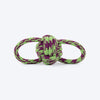 HUFT Twin Loop Rope Toy For Dog - Purple & Green - Heads Up For Tails