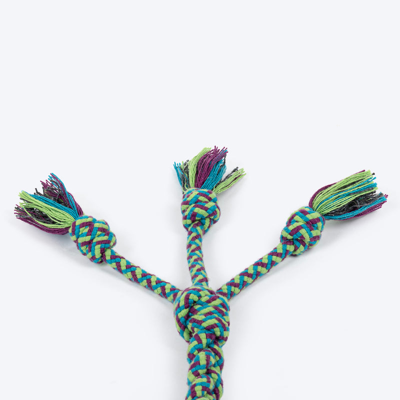 HUFT Triple Tangle Rope Toy For Dog - Multicolour - Heads Up For Tails