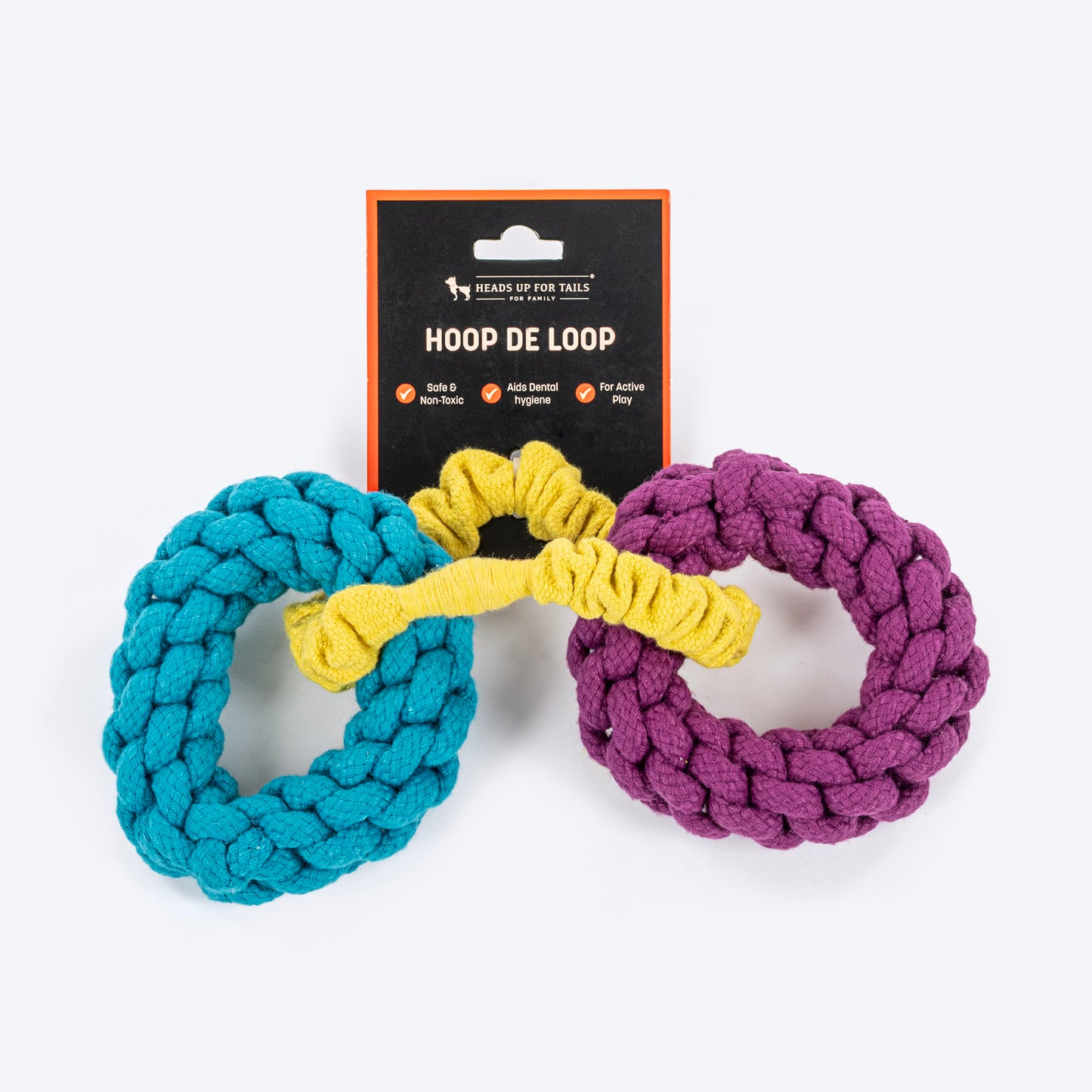 HUFT Hoop-De-Loop Rope Toy For Dog - Multicolour