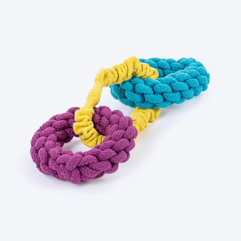 HUFT Hoop-De-Loop Rope Toy For Dog - Multicolour - Heads Up For Tails
