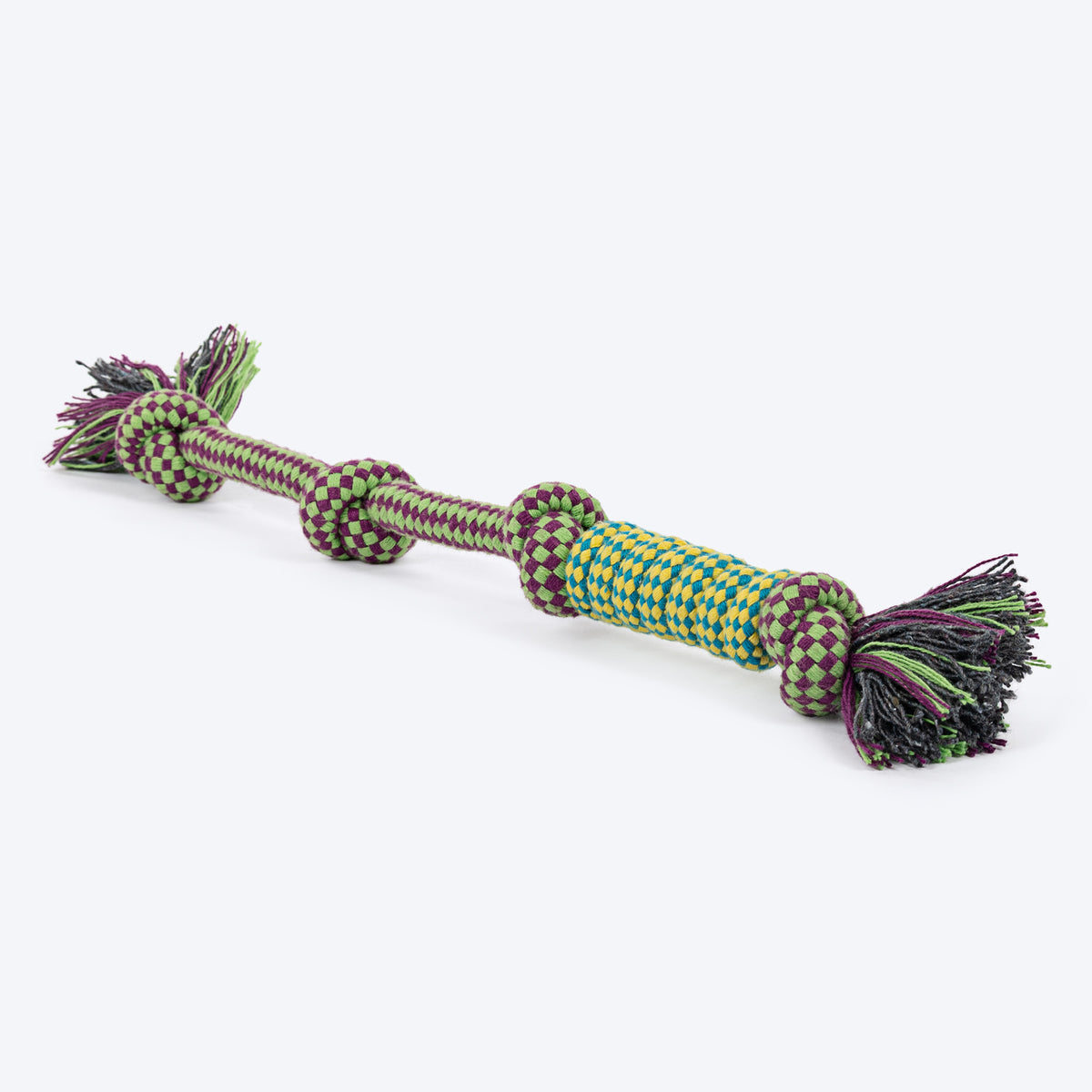 HUFT Knot-So-Bored Rope Toy For Dog - Multicolour - Heads Up For Tails