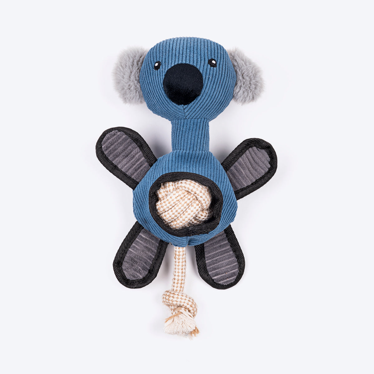 HUFT Kool Koala Plush Toy For Dog - Blue - Heads Up For Tails