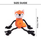 HUFT Phoebe The Fox Rope Toy For Dog - Orange & Black