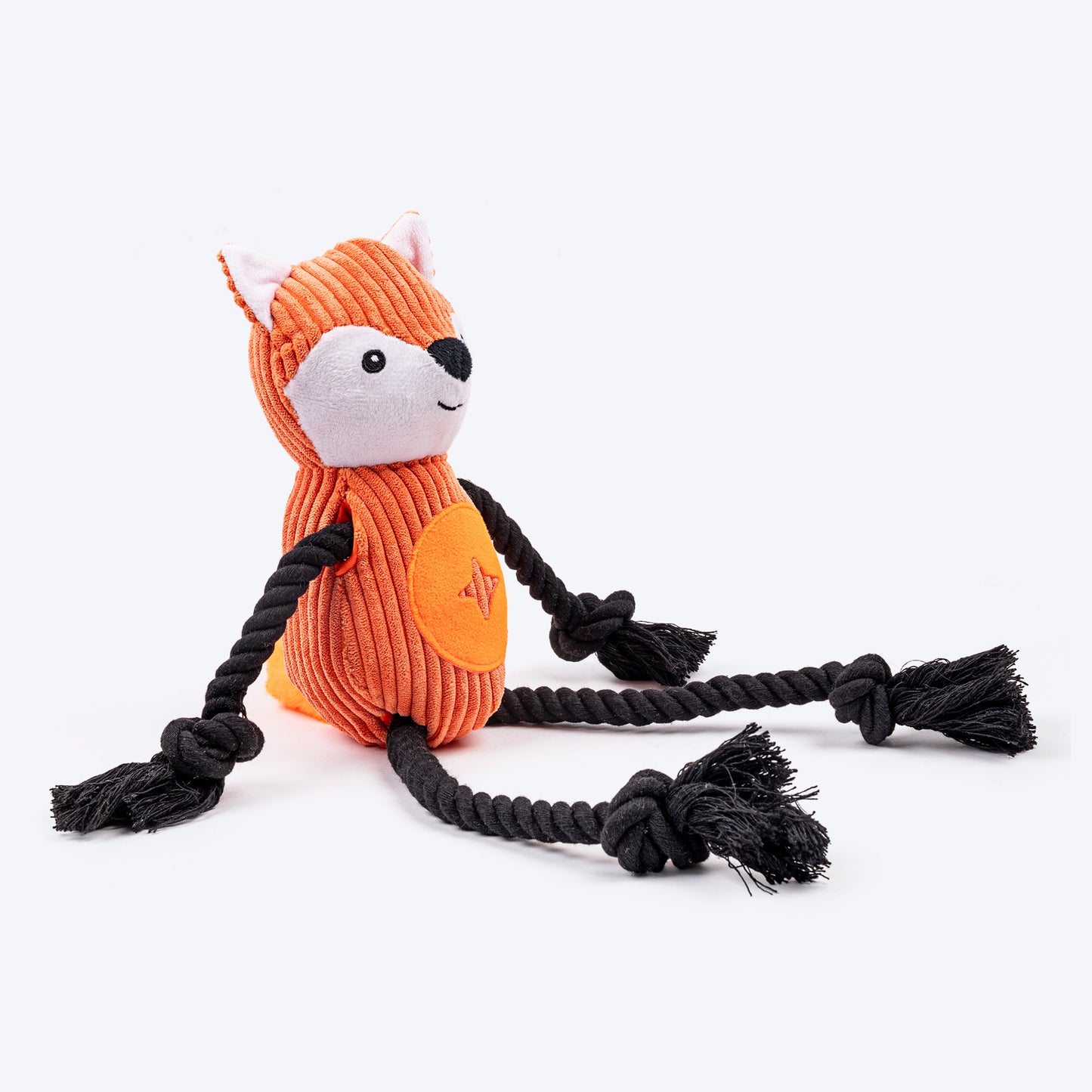 HUFT Phoebe The Fox Rope Toy For Dog - Orange & Black