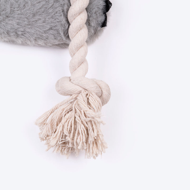 HUFT Sleepy Sloth Plush Toy for Dog - Grey - Heads Up For Tails