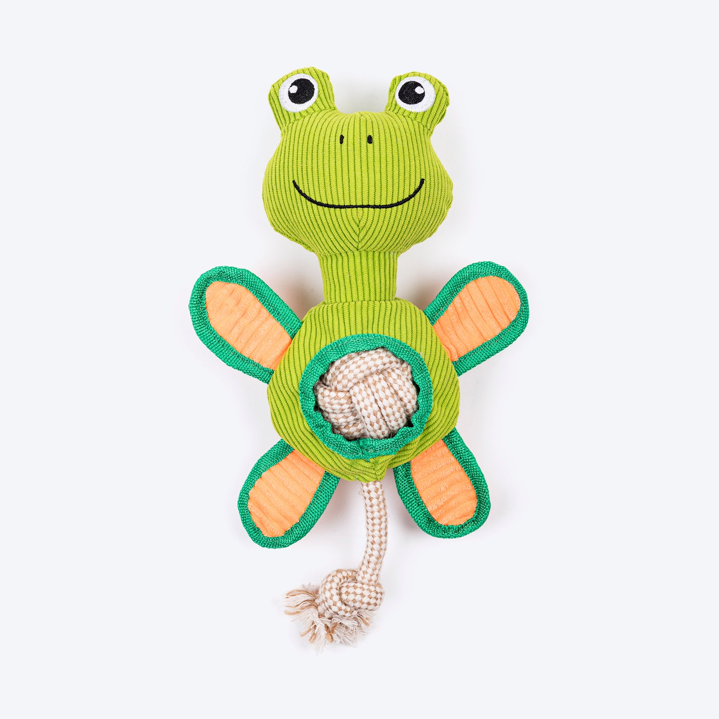 HUFT Hugs & Hops Frog Plush Toy for Dog - Green