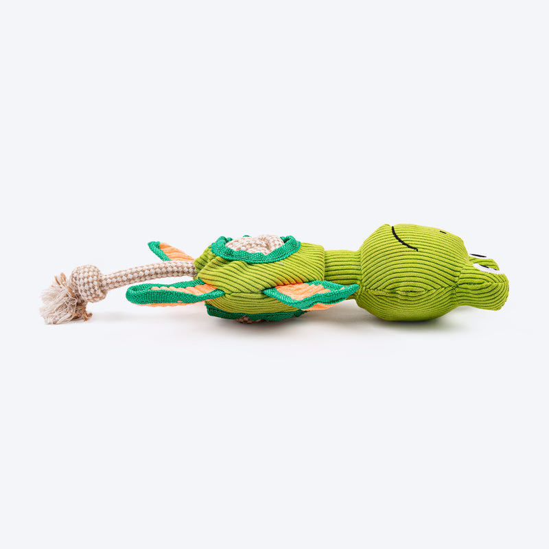 HUFT Hugs & Hops Frog Plush Toy for Dog - Green - Heads Up For Tails