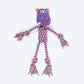 HUFT Hug & Tug Hippo Squeaky Plush Toy For Dog - Purple - Heads Up For Tails