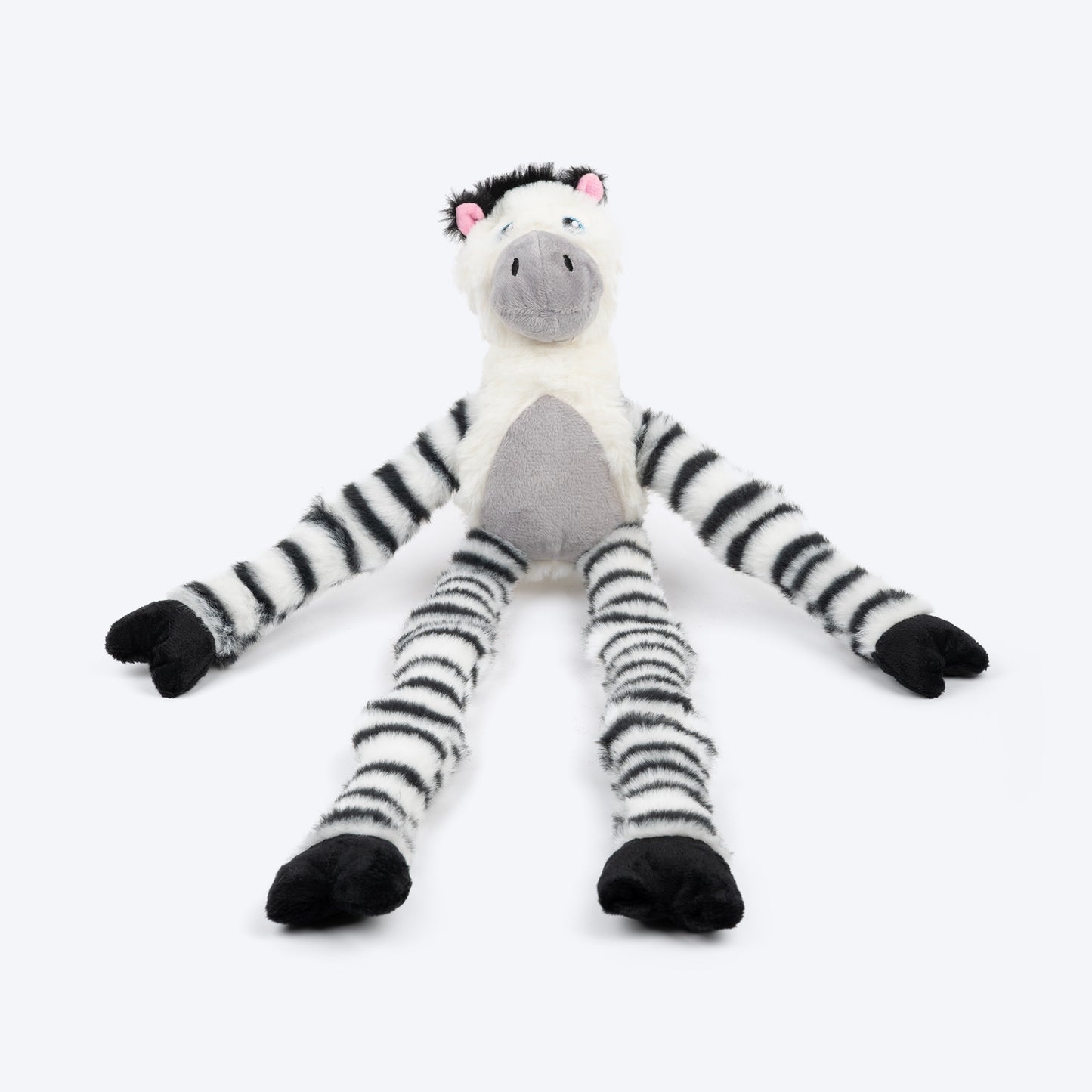 HUFT Debra The Zebra Squeaky Plush Toy For Dog - Multicolor - Heads Up For Tails