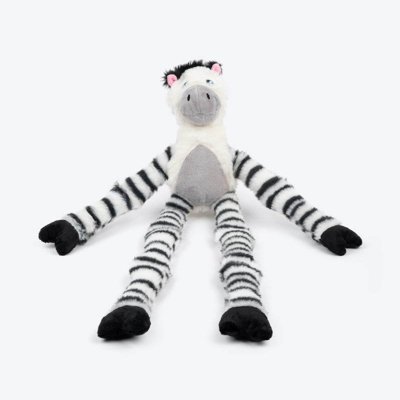 HUFT Debra The Zebra Squeaky Plush Toy For Dog - Multicolor - Heads Up For Tails