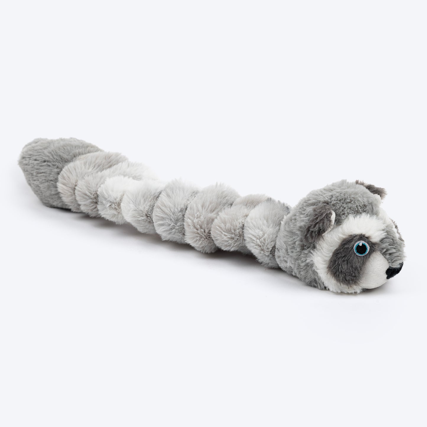 HUFT Slinky Raccoon Squeaky Plush Toy For Dog - Grey - Heads Up For Tails