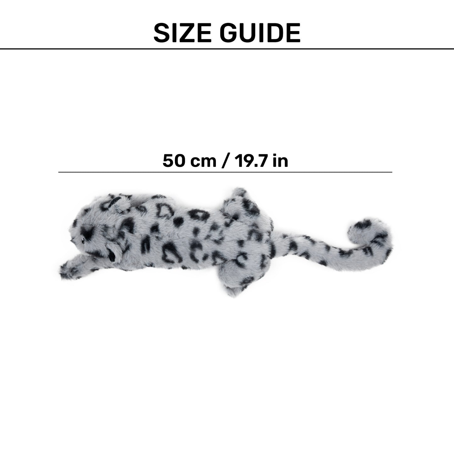HUFT Wild Leo Squeaky Plush Toy For Dog - Grey - Heads Up For Tails