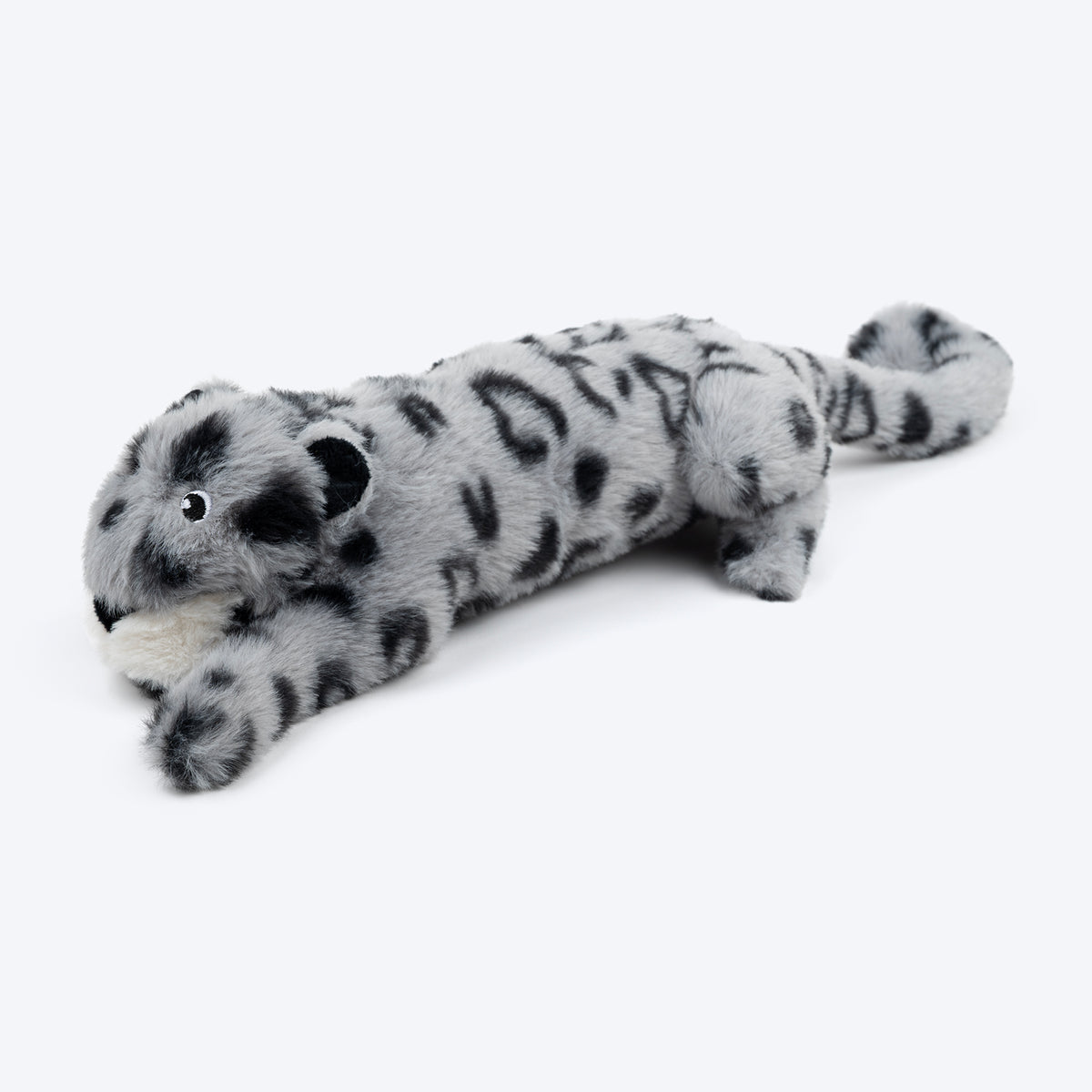 HUFT Wild Leo Squeaky Plush Toy For Dog - Grey - Heads Up For Tails