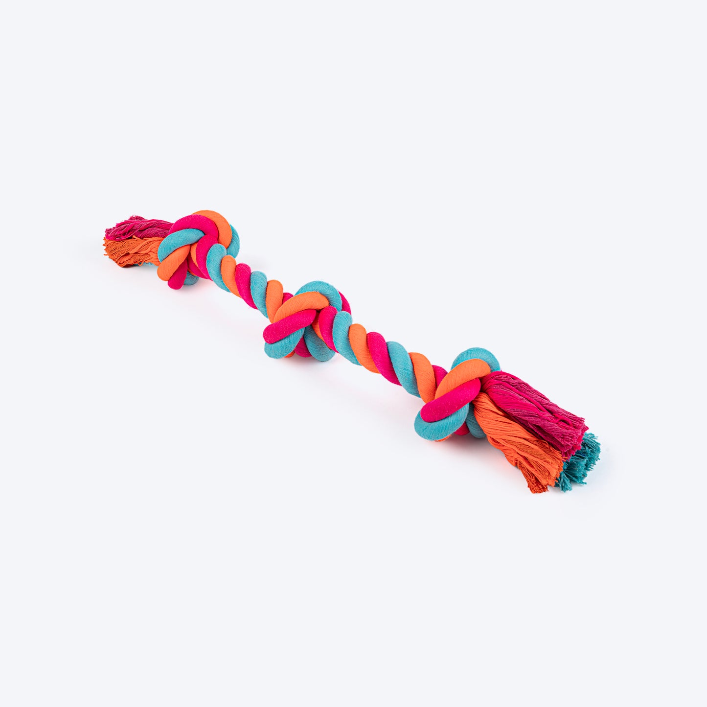 HUFT Tuggables 3 Knots Rope Toy For Dog - Multicolor - Heads Up For Tails